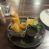 Veggie spring rolls  at Sukkho Thaii in Thirroul