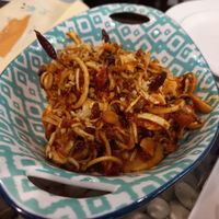 Banana blossom salad at Shewe Vegan & Vegetarian Cafe in Chiang Mai