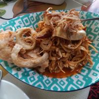 Banana blossom salad at Shewe Vegan & Vegetarian Cafe in Chiang Mai