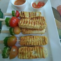Tofu satay at Shewe Vegan & Vegetarian Cafe in Chiang Mai