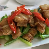 mock pork belly. very yummy  at Shewe Vegan & Vegetarian Cafe in Chiang Mai