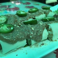 Spring rolls - lovely combination of flavours at Shewe Vegan & Vegetarian Cafe in Chiang Mai
