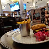 Vegan burger at O'Learys - Centralplan in Stockholm