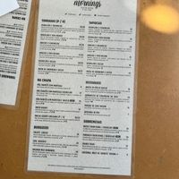 Cardápio 1/2, setembro/23 at Mornings in Curitiba