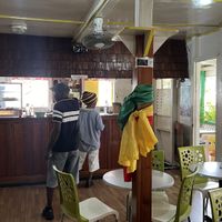 The bar  at StarLine Ital Kitchen in Roseau