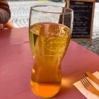 Homemade curcuma (turmeric) lemonade  at April in Feldkirch