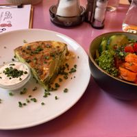 Feta tortilla and salad at April in Feldkirch