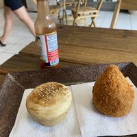 Stuffed with sweet and savory stuff. Delicious.  at Vega Açaí  in Florianopolis