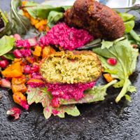 Warm falafel salad at The Bull on Bell Street in Henley-on-thames