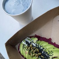 Mermaid latte with oat milk  at UT47 Manhattan in New York City