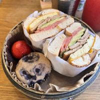 Vegan Breakfast sandwich with house made tofu bacon   at UT47 Manhattan in New York City