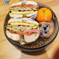 V-6 breakfast sandwich at UT47 Manhattan in New York City