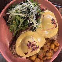 Penny benny - Tofu bacon on multi grain (we shared, big portion)   at UT47 Manhattan in New York City