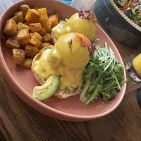 Vegan eggs Benedict. The best vegan breakfast I’ve had in my life   at UT47 Manhattan in New York City