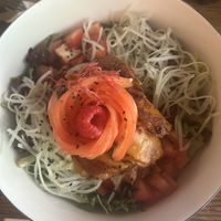 Vegan salmon salad  at UT47 Manhattan in New York City