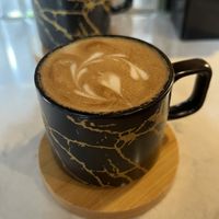 Cortado with cute artwork   at UT47 Manhattan in New York City