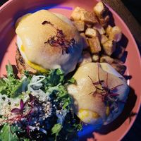 Salmon Benedict! 🤯  at UT47 Manhattan in New York City