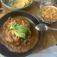 Vegan chile relleno   at Flores in Corte Madera