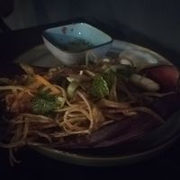 Banana flower salad. Served in actual banana flower! at La Gom Kitchen in Phu Quoc