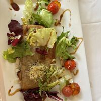 Vegan mushrooms in pastry, delicious!   at La Estación in San Pablo De Buceite