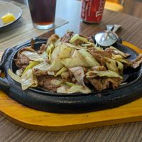 Seitan with leeks and ginger (best dish) at Chun in Madrid