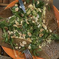 Rucola and vegan cheese!  at Las Delicias de Emma in Tenerife