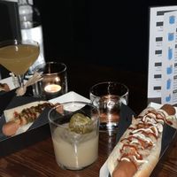 Hotdogs and cocktails at Double Down in Manchester