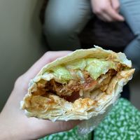 Mexican plant based taco wrap at Upgrade Plant Based Kitchen in Osaka