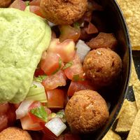 Ensalada de arroz/frijoles vegana  at Taco Taco in Monteverde