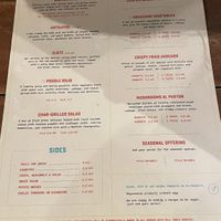 Plant based menu 2/2  at Taco Taco in Monteverde