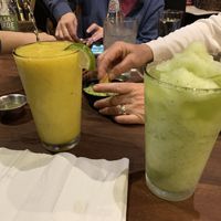 Frozen mango + limeade drinks! at Taco Taco in Monteverde