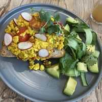 Scrambled egg (vegetarian)   at Little Cove Espresso in New Territories