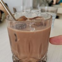 Iced chocolate with oat milk at Little Cove Espresso in New Territories