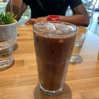 Mocha with oat milk. It was amazing! at Parakeet Cafe in San Diego