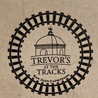 Logo  at Trevor's at the Tracks in San Juan Capistrano