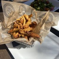 Pickle fries   at Trevor's at the Tracks in San Juan Capistrano