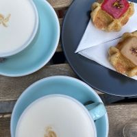 Homemade waffles  at Pardon in Brussels