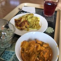 Potato pie and shahi paneer at Sattva in Moscow