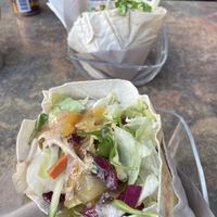 Falafel with peanut sauce and mango chutney   at Patacon-Obi - Falafel Café in Stuttgart