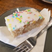 Sprinkles cake (vg) at Cafe Etch in Middlesbrough