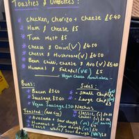An overview of the menu at Cafe Etch in Middlesbrough