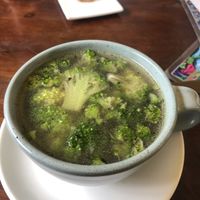 Broccoli soup vegan  at Hope Cafe in Pondicherry