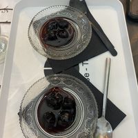 Traditional Greek dessert   at Tis Mammis Sou in Rhodes