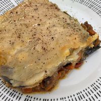 Vegan moussaka  at Tis Mammis Sou in Rhodes