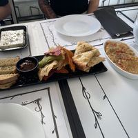 Mixed pita and eggplant salad    at Tis Mammis Sou in Rhodes
