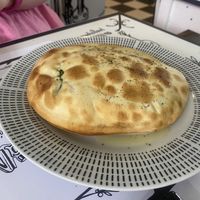 Green pie  at Tis Mammis Sou in Rhodes