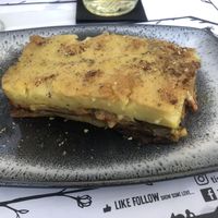delicious moussaka  at Tis Mammis Sou in Rhodes