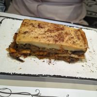 Vegan moussaka at Tis Mammis Sou in Rhodes