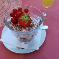 Couldn't resist a dessert (and the homemade limoncello) at Atelier Flori in Bruges