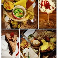 Étagère voor 2. Eton mess en een chocolade taart at Atelier Flori in Bruges